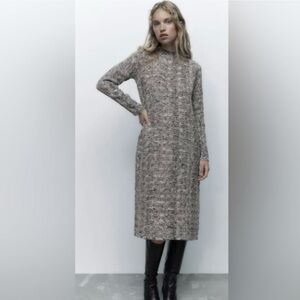 Zara Gray Midi Dress